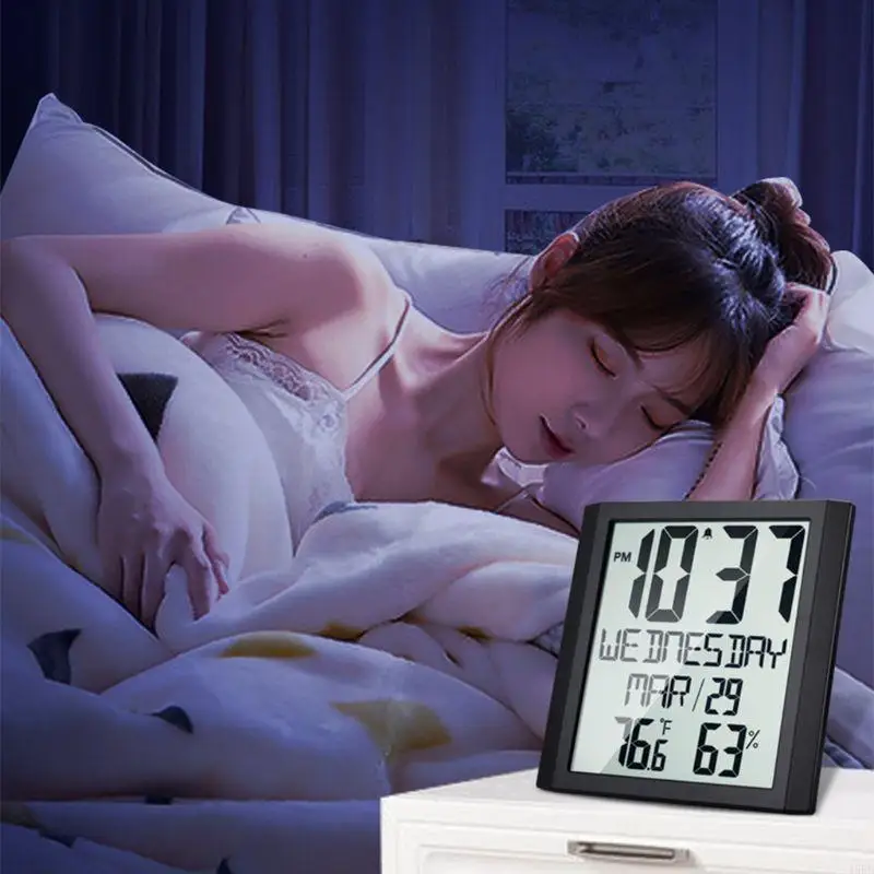 45be Digital Day Clock for Extra Thermeter Hygerometer Calendar Desk