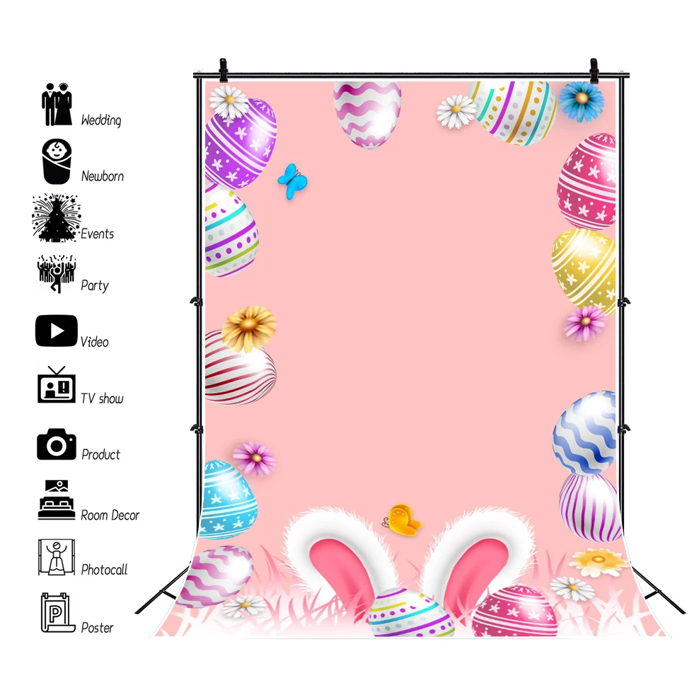 عيد الفصح التصوير خلفية ، أرنب لطيف ، عبر البيض ، صورة زخرفة الحفلات ، صور استوديو الدعائم