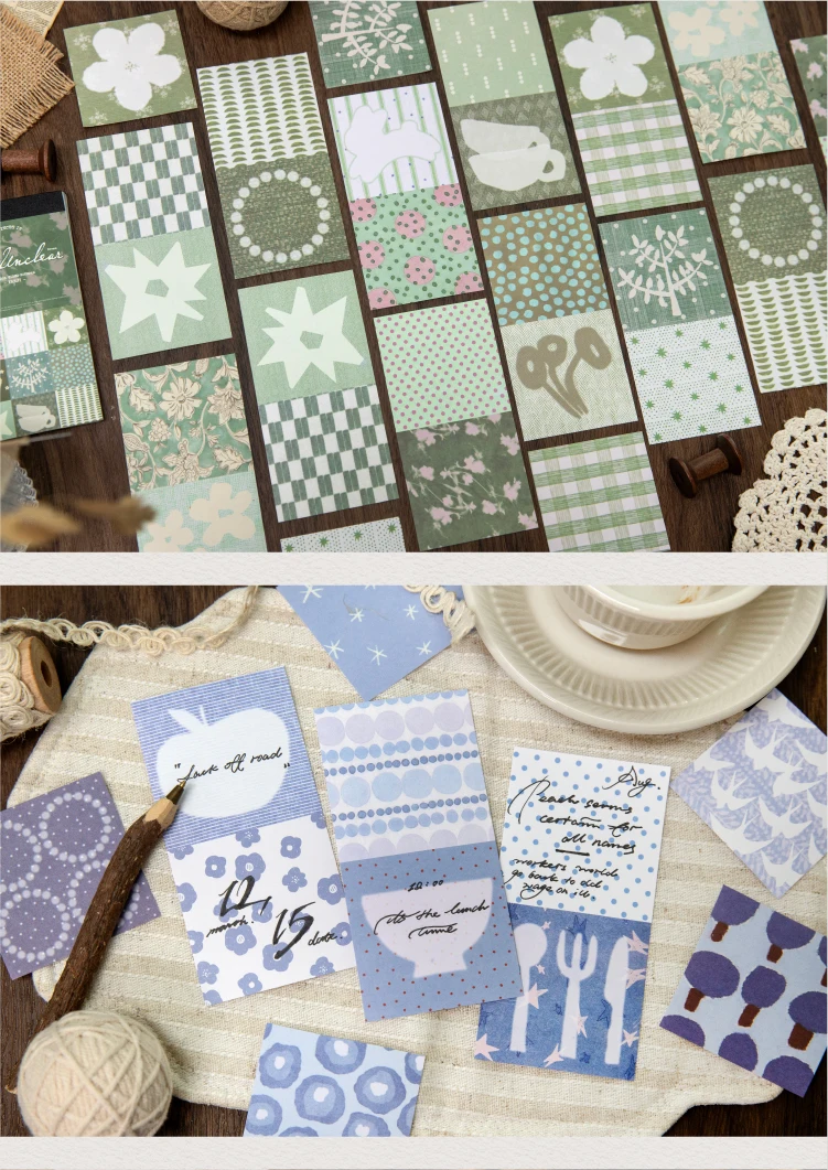Journal GO 50 Blatt Memo-Blöcke im Salz-Ästhetik-Design, Notizblätter mit verträumtem Blumenmuster für Planer, Tagebücher, Scrapbooks & DIY-Bastelarbeiten – Detail 12