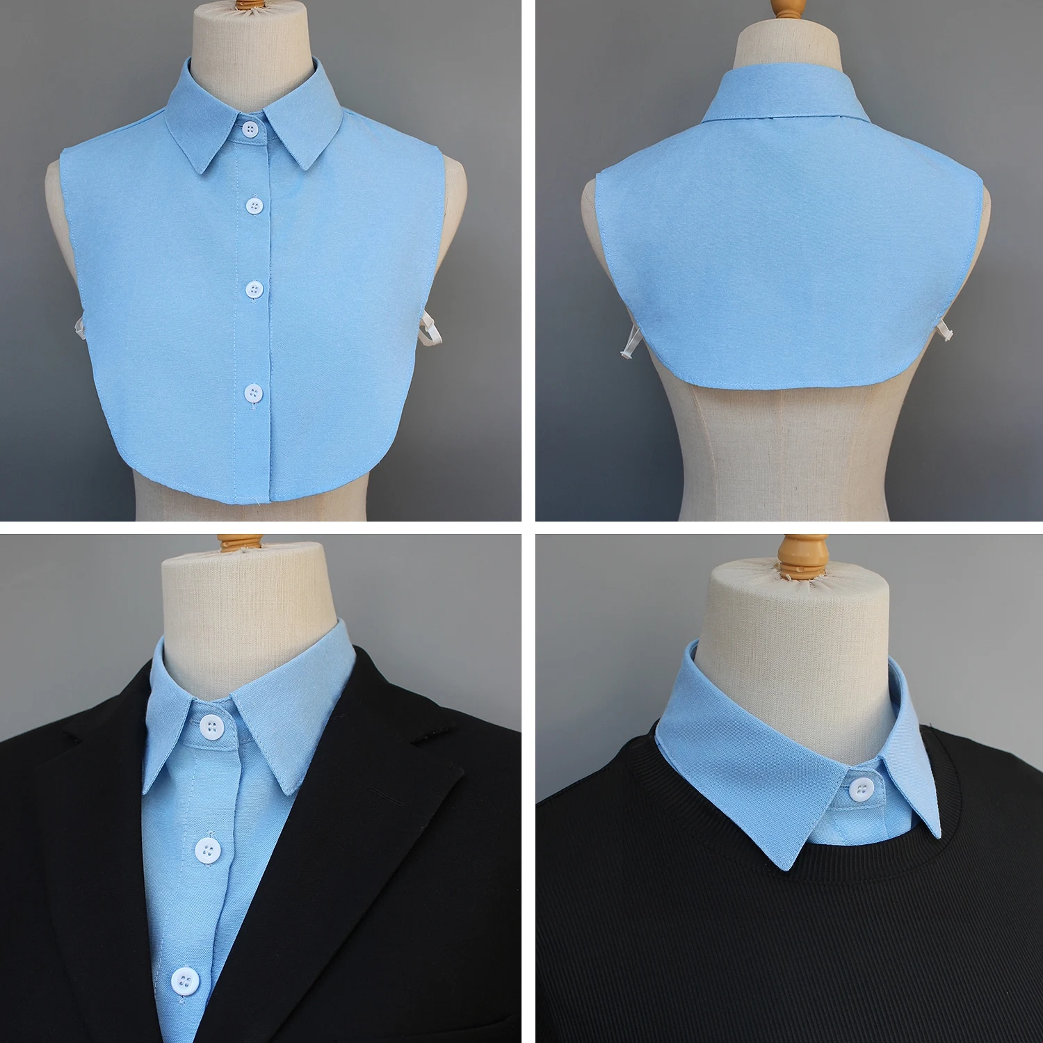 طوق كاذب مزيج واحد مصنوع من قماش أكسفورد، مريح ومسامي، عملي، متعدد الاستخدامات للسيدات، متوفر في م #5