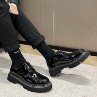 Handmade Mens Platform Wingtip Oxford Shoes Leather Men's Dress Shoes Classic Business Formal Shoes for Men Zapatillas Hombre