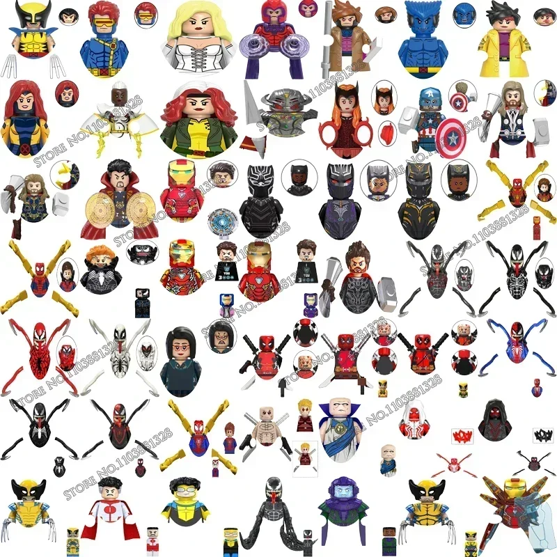 Marvel Legends Bricks For Toys Gifts GH0529-GH0536 New 2024 Mini Action Figures Children Building Blocks For Party Gifts