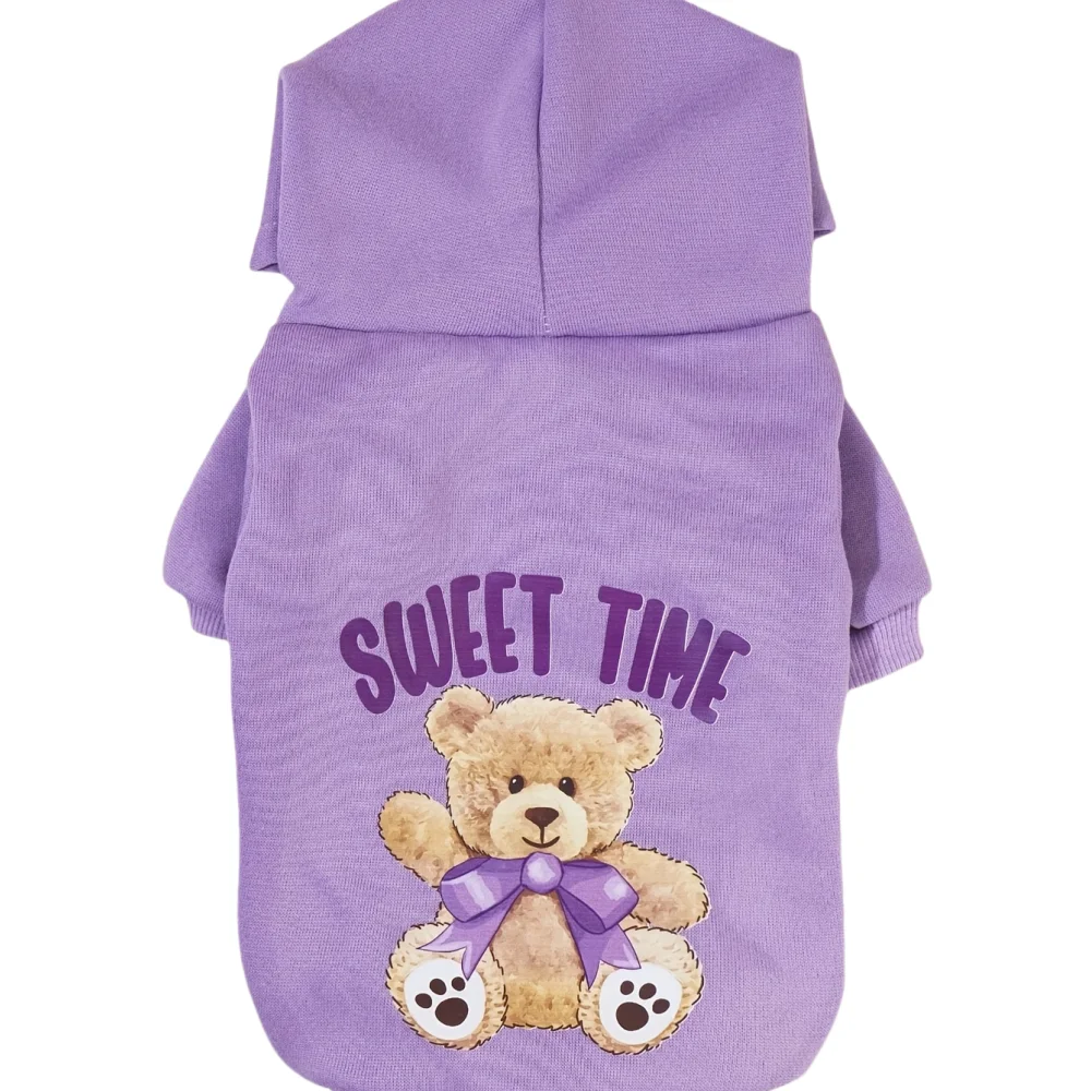 Pet clothes, dogs, cats, sweatshirts, warm and comfortable with velvet, printed clothes, simple and generous