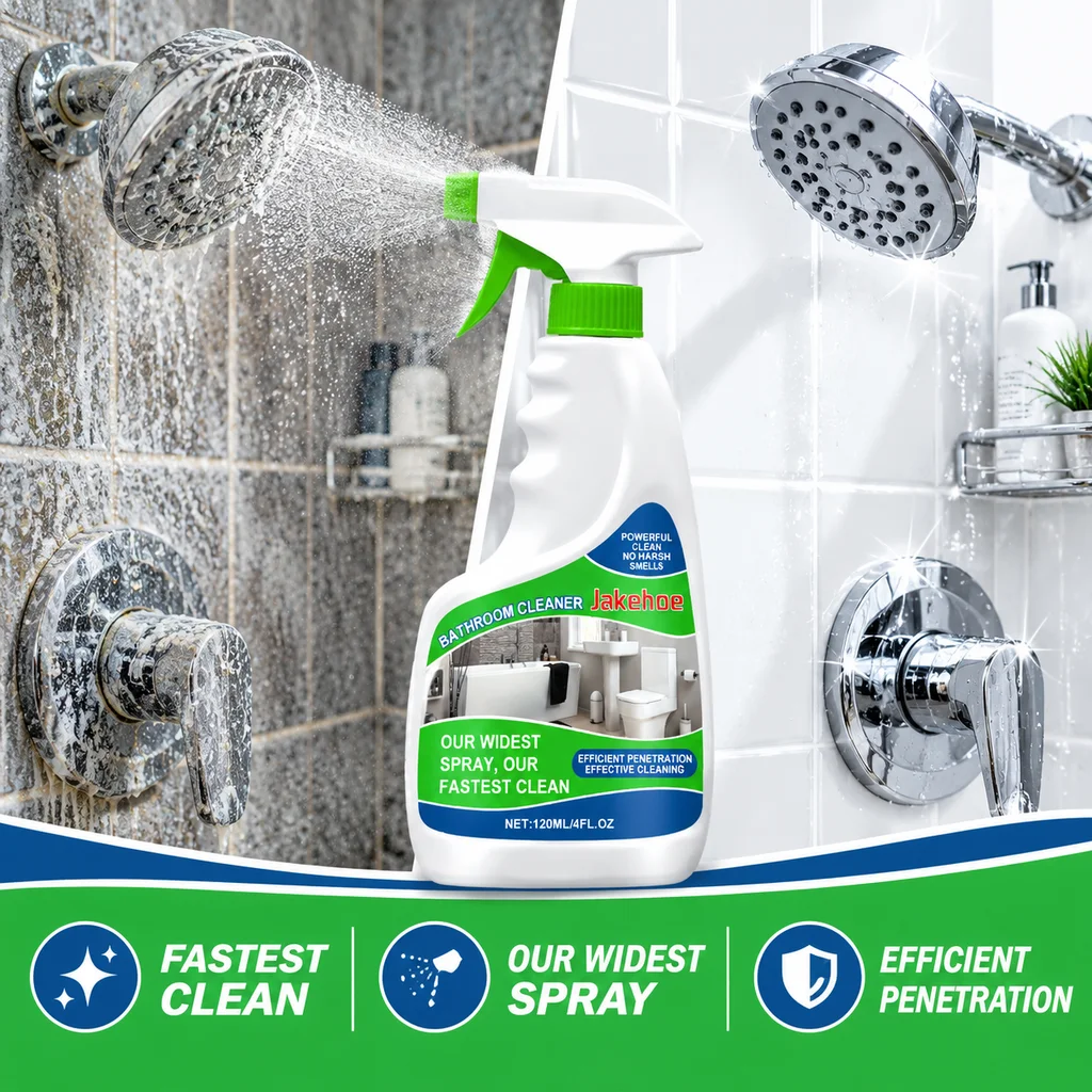 Bathroom Cleaner Spray Tile Bathtub Toilet Shower Glass Detergent Limescale Soap Scum Hard Water Stain Remover Household Cleaning Sink Clean Agent Spray