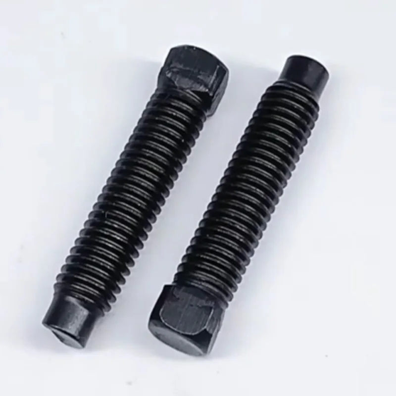 1/2/5/10~50Pcs M6 M8 M10 M12 M16 M20 Grade 4.8 Black Carbon Steel Square Head Convex End Set Screws Grub Bolts Machine Fasteners