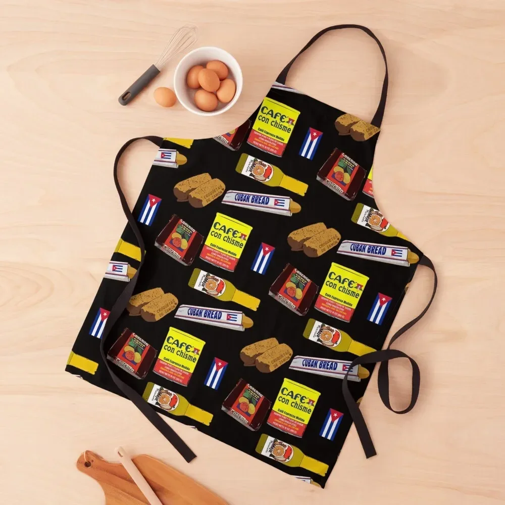 

CUBAN FOOD, FUNNY CUBAN AMERICANS Apron women's kitchens Kitchen Chef Apron