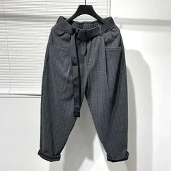 Trousers Man Fleece-lined Cargo Pants For Men Straight Wide Winter Loose With Stylish Hot Cheapest Fashion Long Big Size Emo