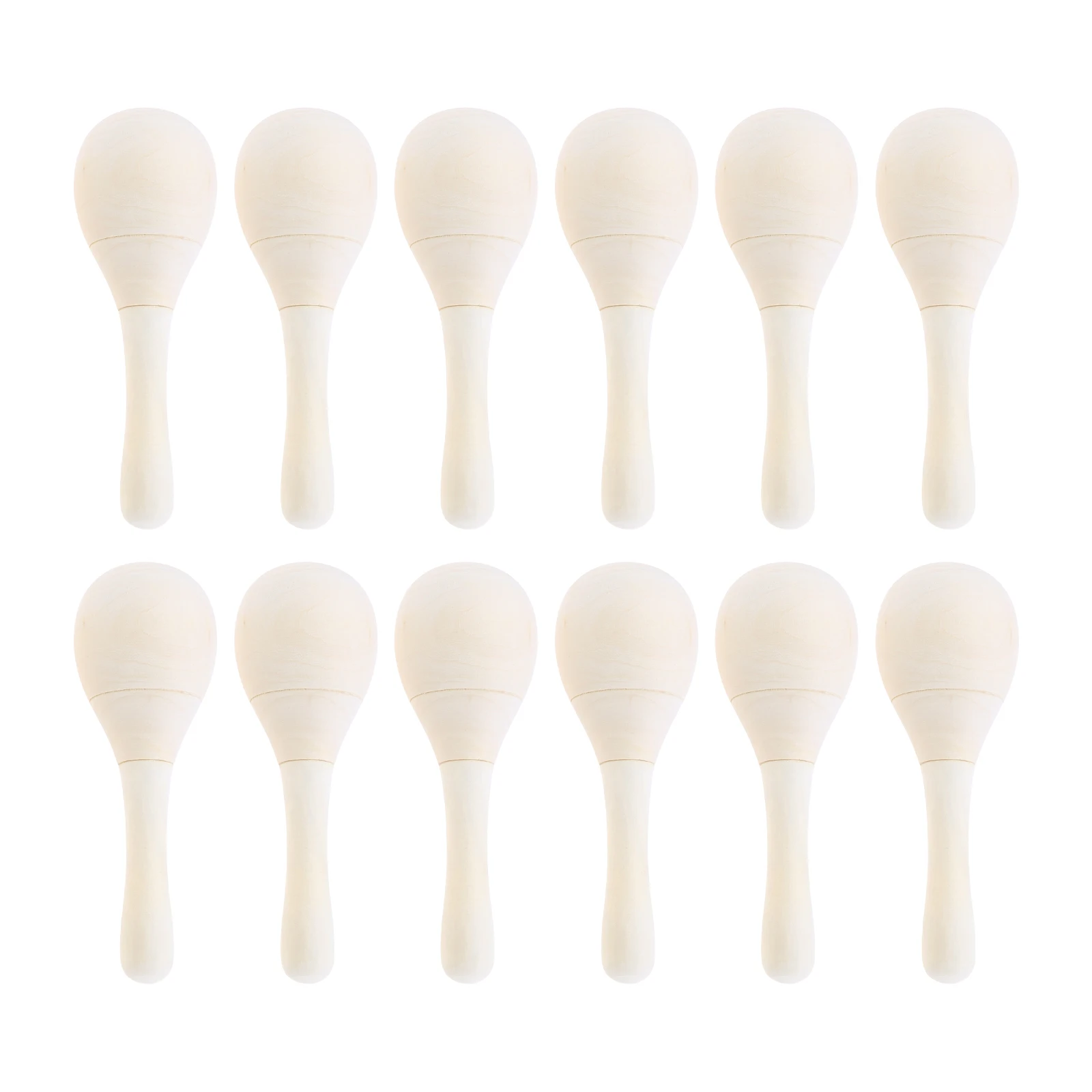 12 Pcs Wooden Maracas for Adults Hand Percussion Rattles Wooden Rumba Shaker Maracas for Adults Kids Maracas Musical Instrument
