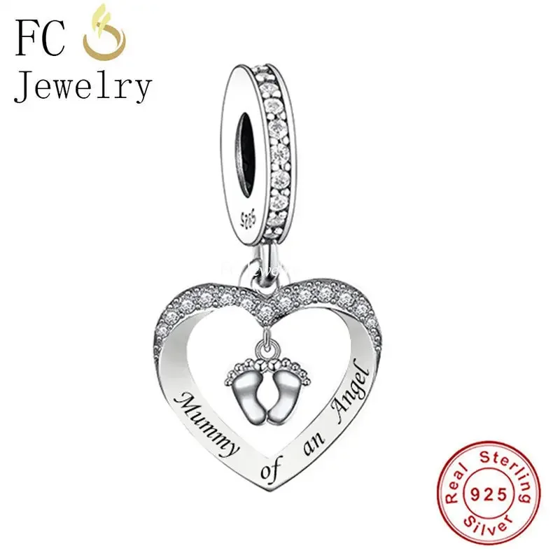 

Fit Original Pan Charms Bracelet Real 925 Sterling Silver Miscarriage Mummy Of An Angel Pendant Bead For Making Women Berloque