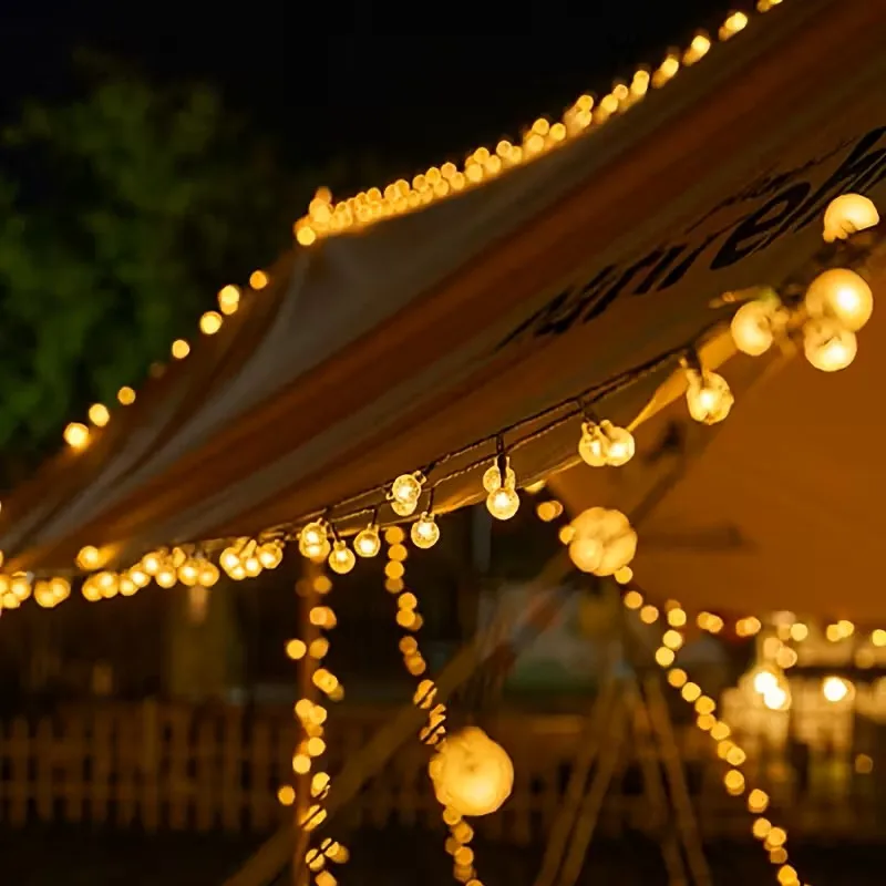 أضواء فقاعة غلوب تعمل بالطاقة الشمسية، أضواء خرافية مقاومة للماء في الهواء الطلق للحديقة، الزفاف، الحفلات، ديكور أجواء الفناء