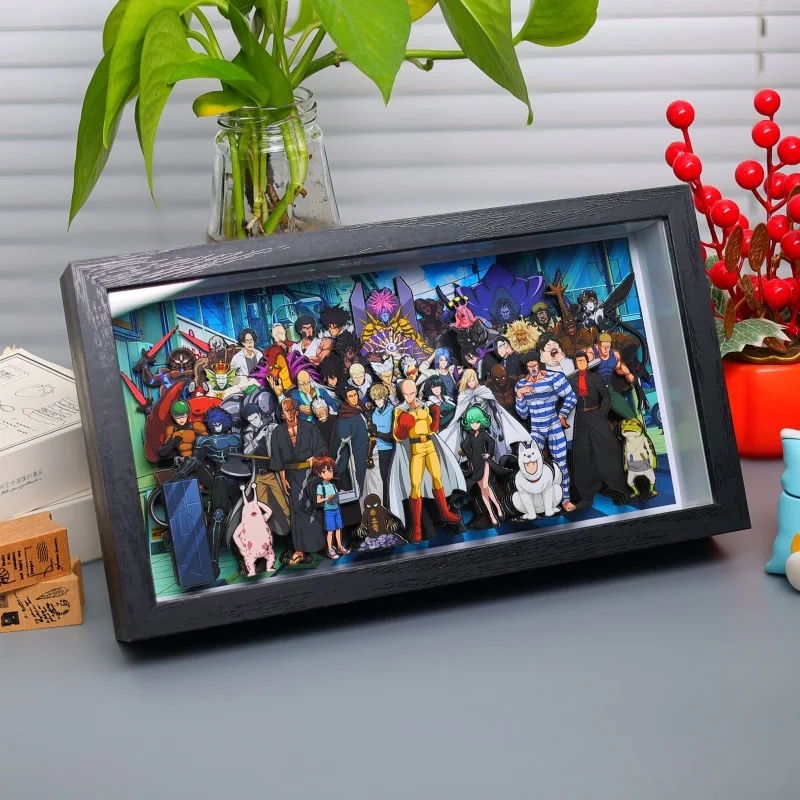 

Anime One Punch-Man Frame Cute Cartoon Tatsumaki Collect Bedroom Decoration Figure Model Poster Photo Frame Children Gift Toys