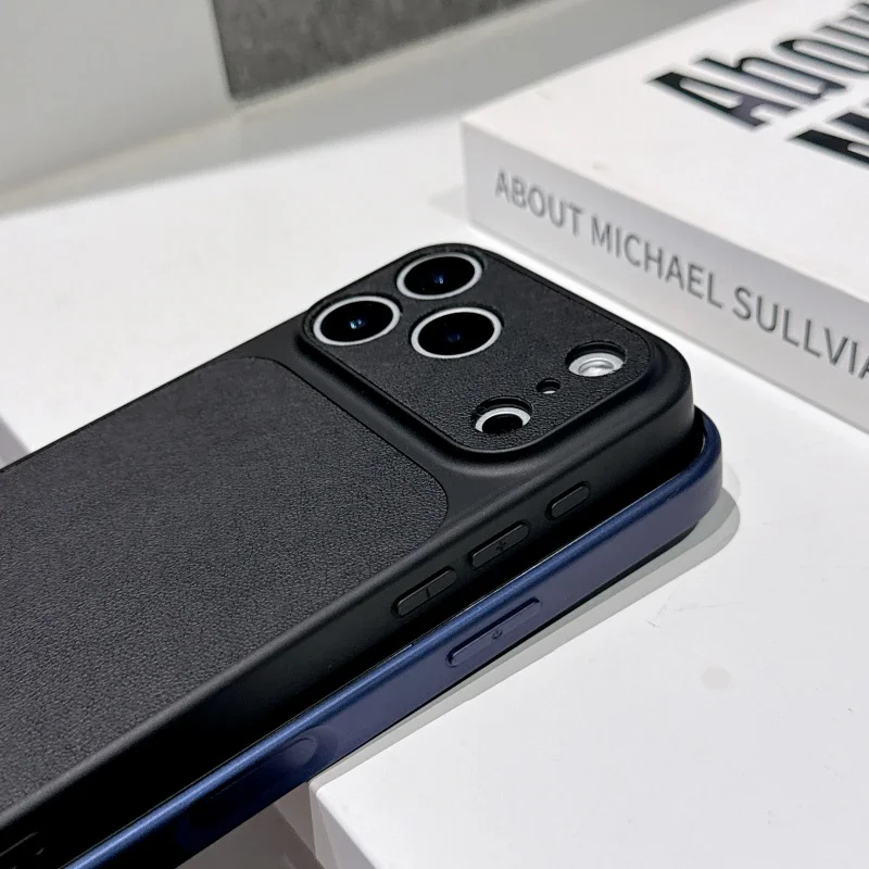 Custodie protettive per lenti di lusso per iPhone17promax Custodia in pelle per iPhone 16 15 14 13 17 Pro Max Plus Cover antiurto Air