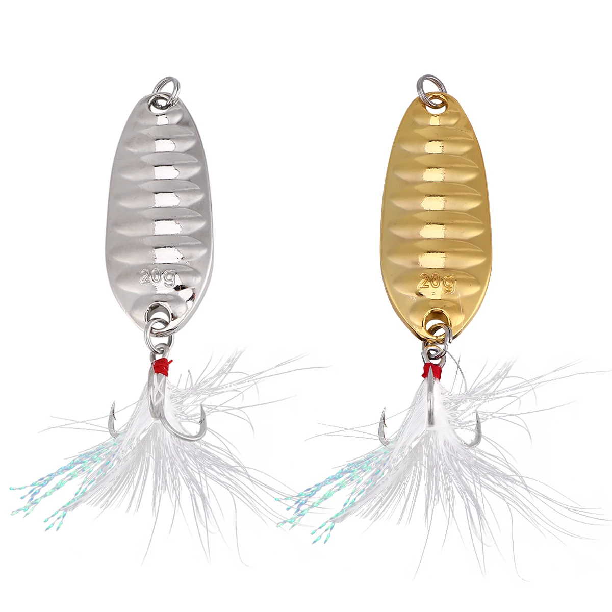 

2Pcs Fishing Bait Fishing Bait Sinking Metal Baits Trout Lures Durable Hooks Freshwater Seawater Universal Casting