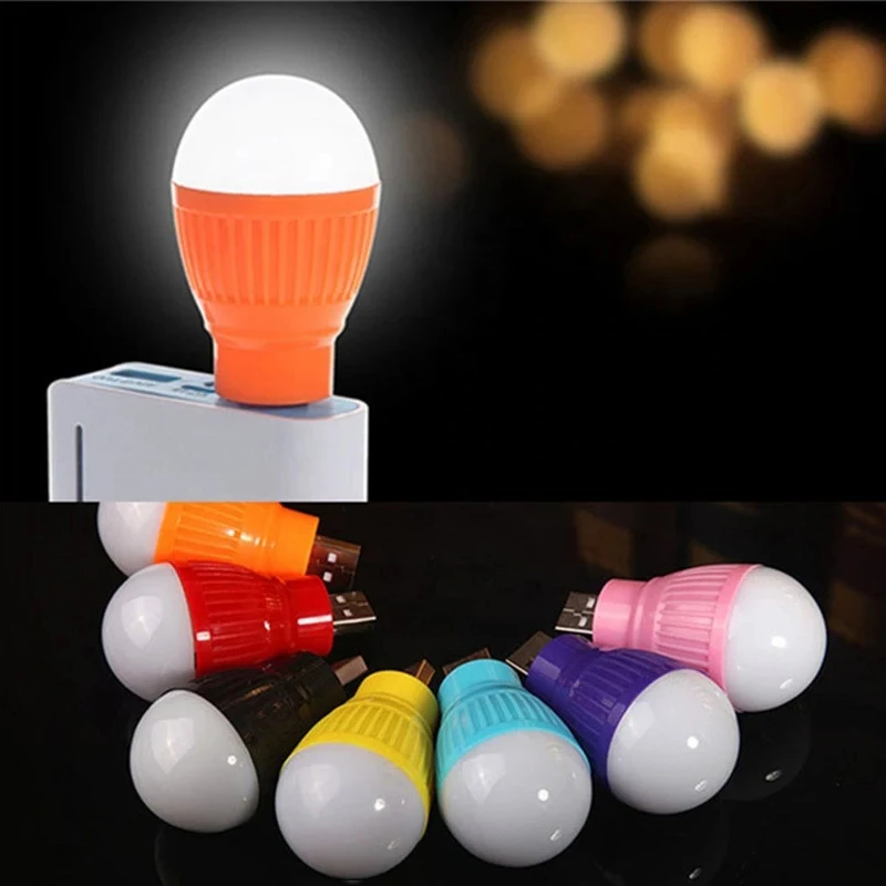 Newest Mini USB LED Light Portable 5V Energy Saving Ball Lamp Bulb For Laptop USB Socket USB Lamp Night Light For Hiking Camping