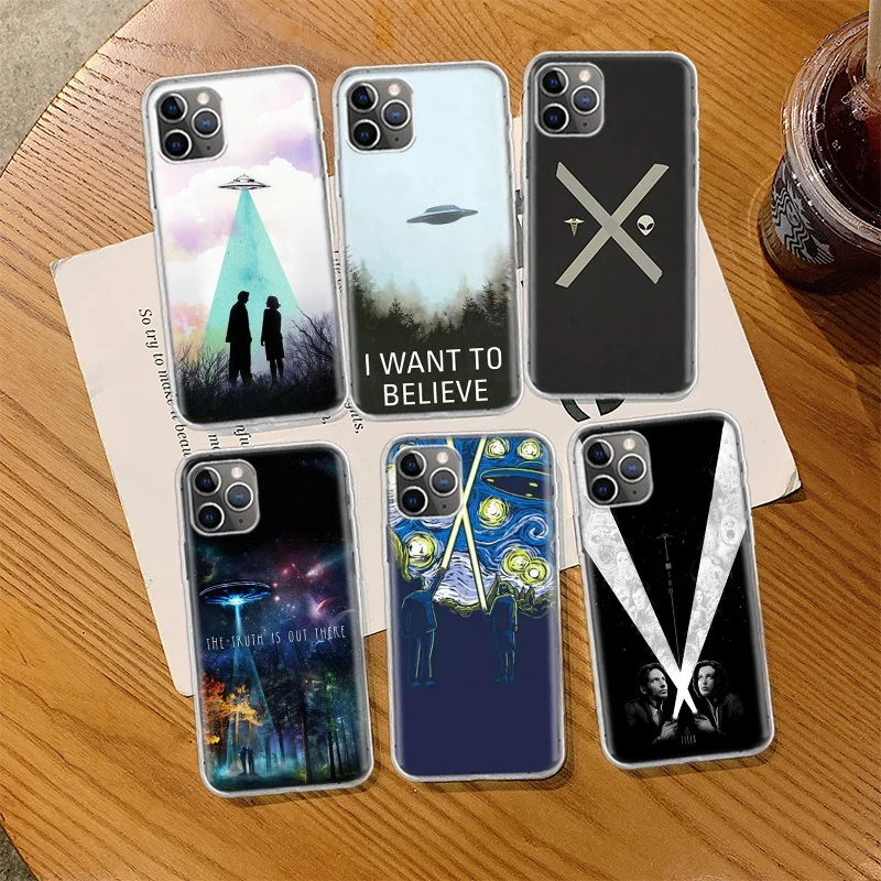 The X Files I Want to Believe Phone Case For Iphone 14 13 15 Pro Max Apple 11 12 Mini X XS XR 16 Plus 6 6S 5 5S Clear C