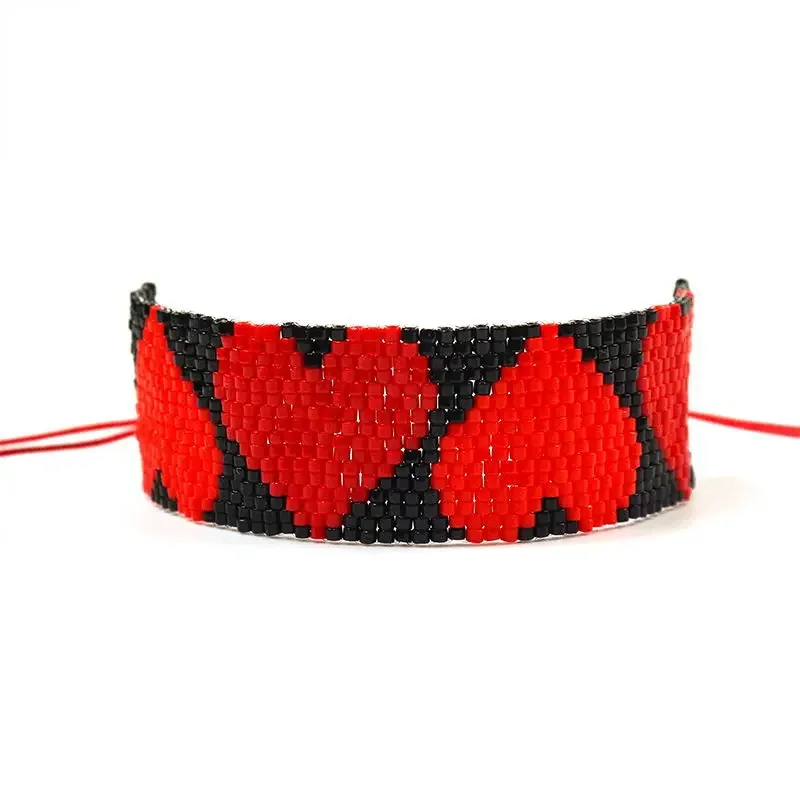 Rice bead bracelet Heart-shaped Triangle Multi-layered Fashion  Simplicity  Hand-woven Adjustable Bohemian Beaded bracelet set