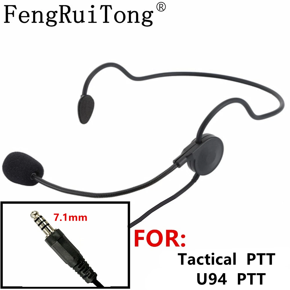 FengRuiTong  tactical headset, adjustable microphone stick NATO Plug for Z-tactical  TAC-SKY U94 PTT for BAOFENG MOTOROLA YAESU