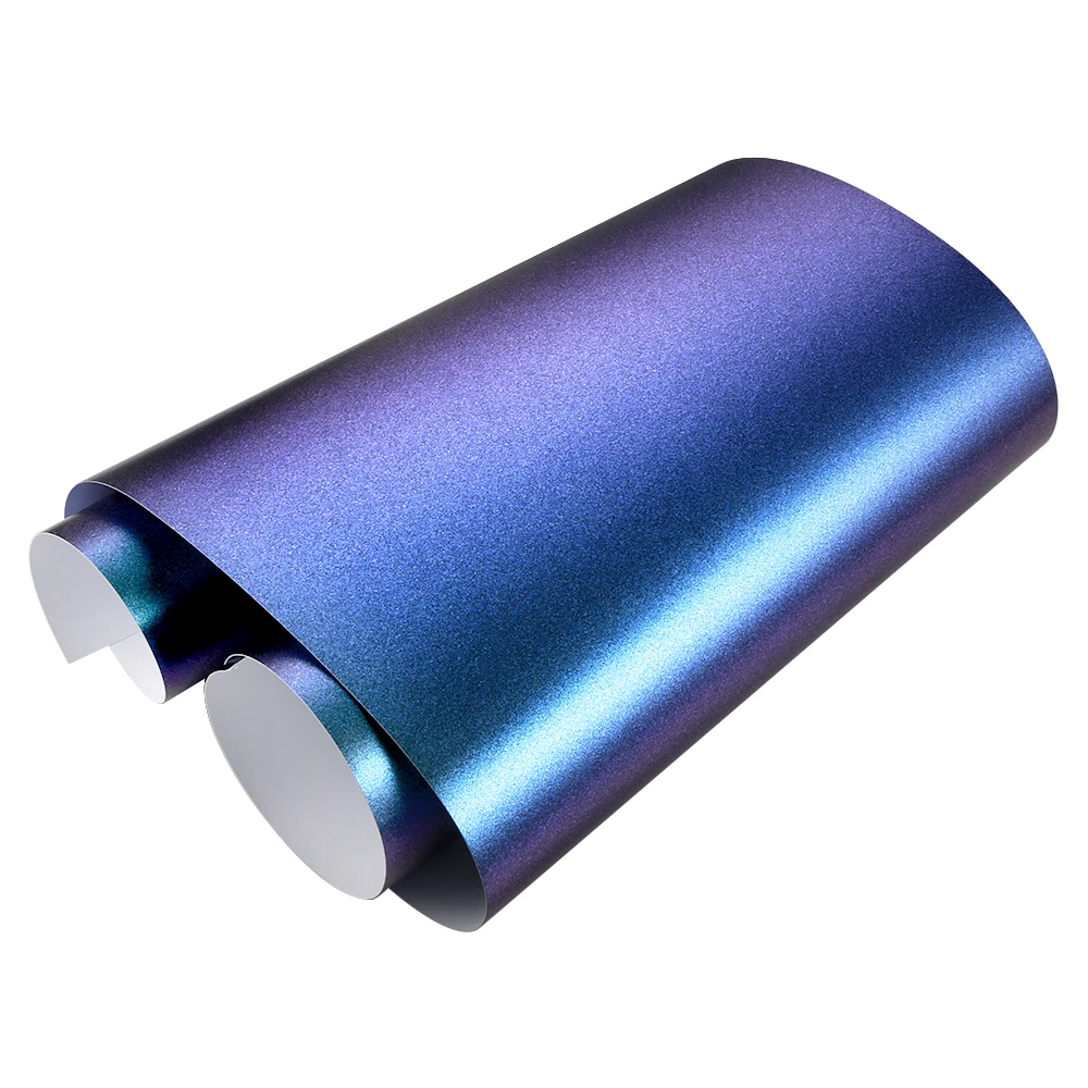 Glossy Chameleon Car Wrap Stickers Color Change Vinyl Film Blue to Purple Bubble Free Car Wrapping Film Auto Accessories