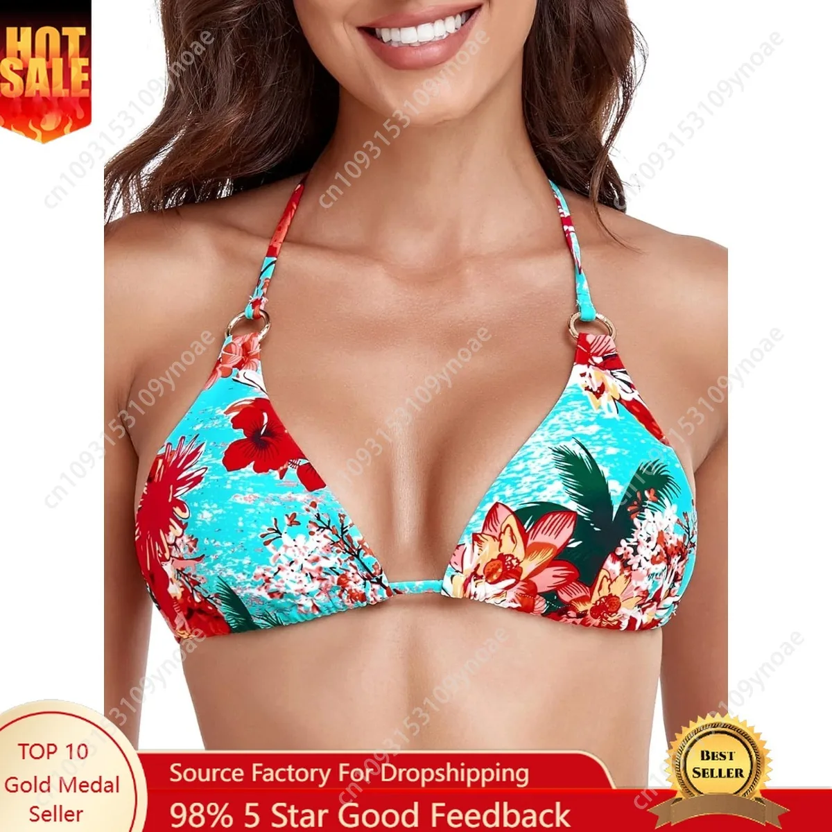 

Tropical Flower Print Bikini Sexy Women Camisole Tops V Neck Bra Beach Lace-up Tops Summer Fashion Bikinis Sets Female Y2k