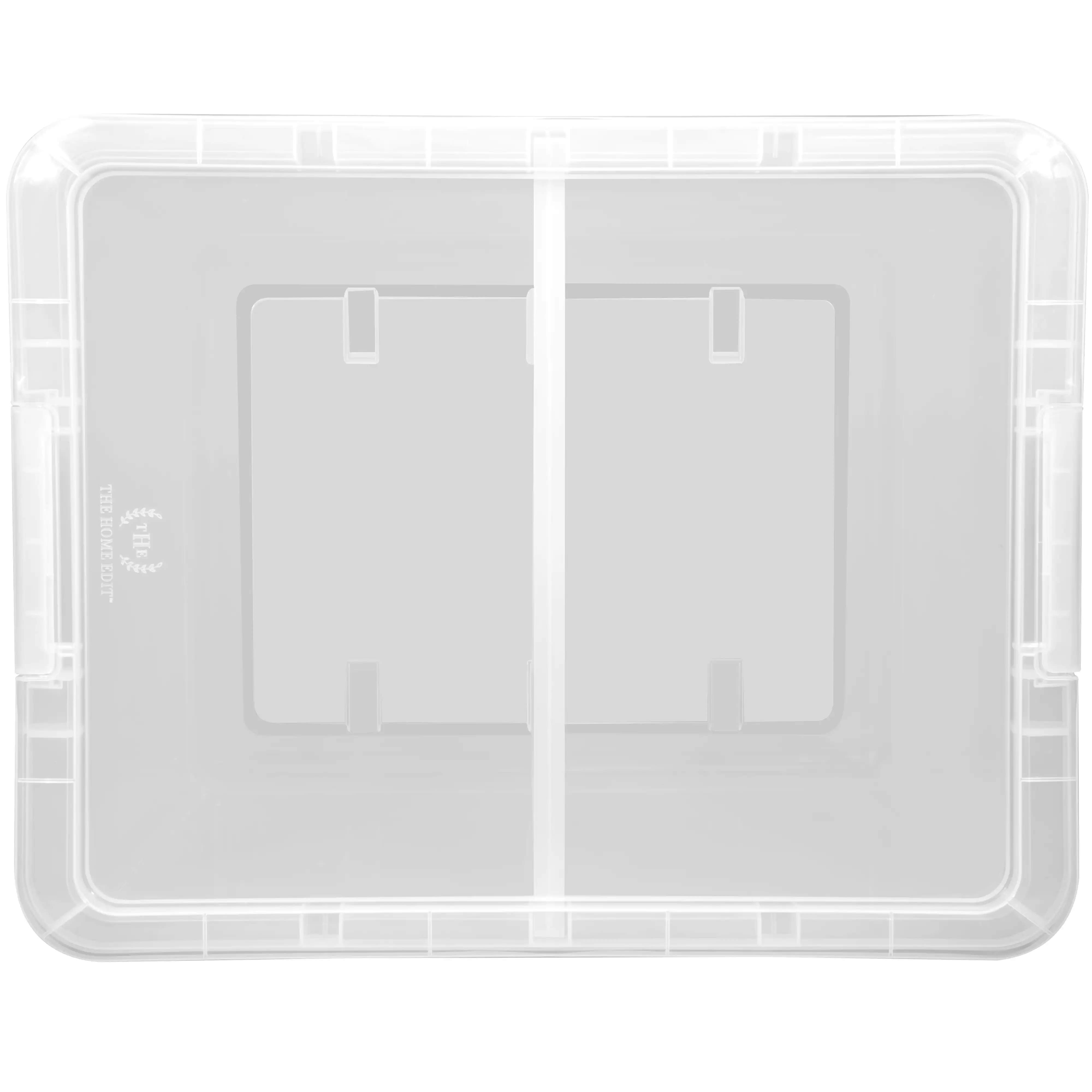 صندوق تخزين بلاستيكي شفاف سعة 70 لترًا مع مقسم، للبالغين