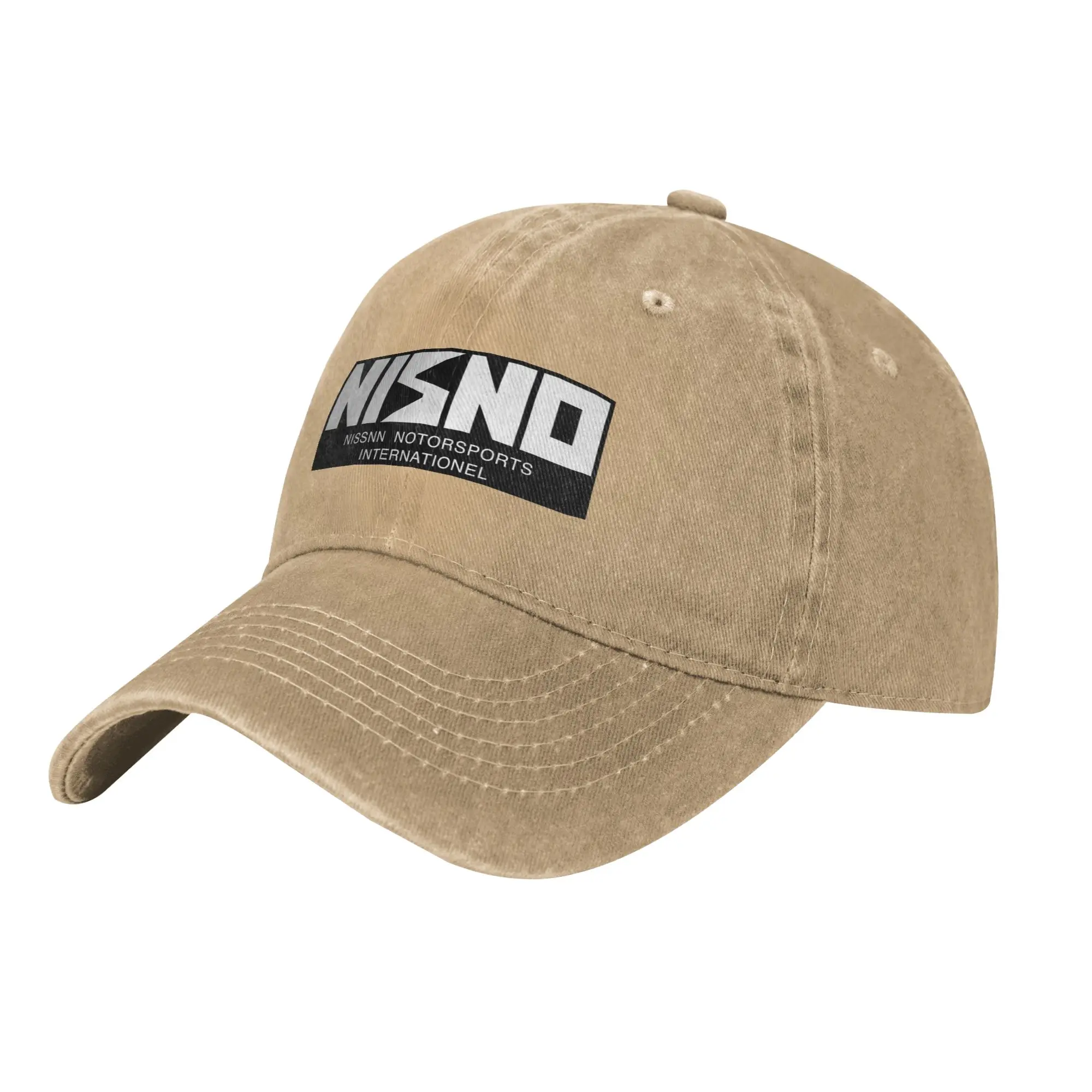 NISNO Initial D Old Logo Nismo Spoof White Fashion Baseball Cap  Retro Sun Cap  Jogging Sun Cap