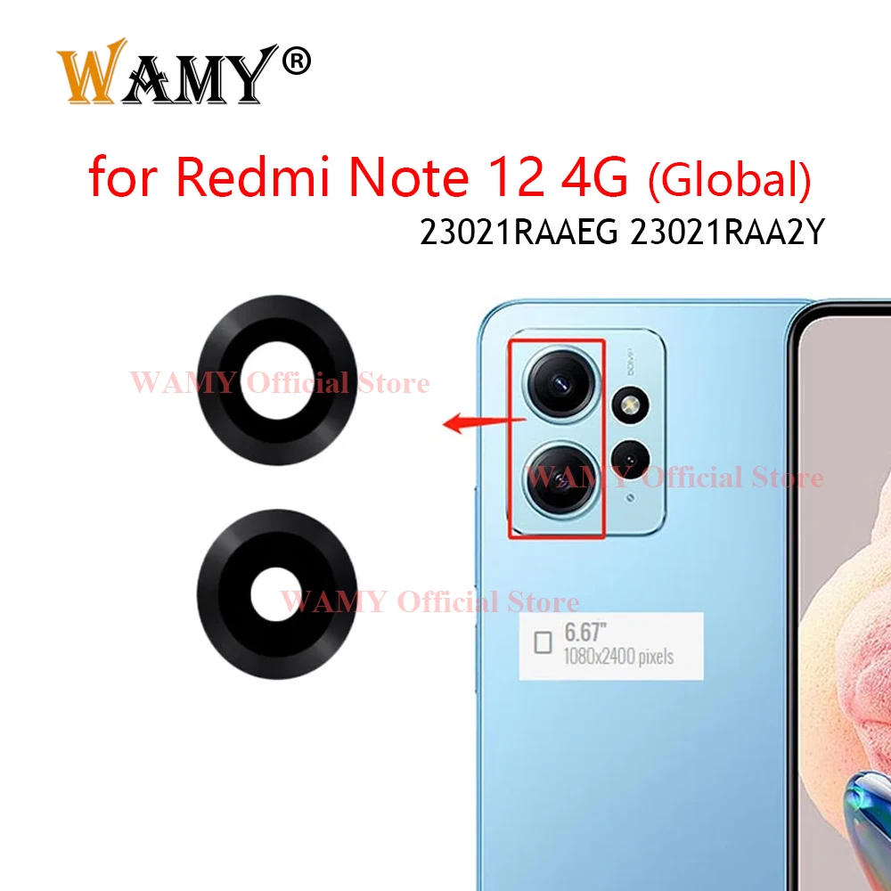 

Замена стекла объектива задней камеры WAMY для Xiaomi Redmi Note 12 4G Global 23021RAAEG 23021RAA2Y с наклейкой