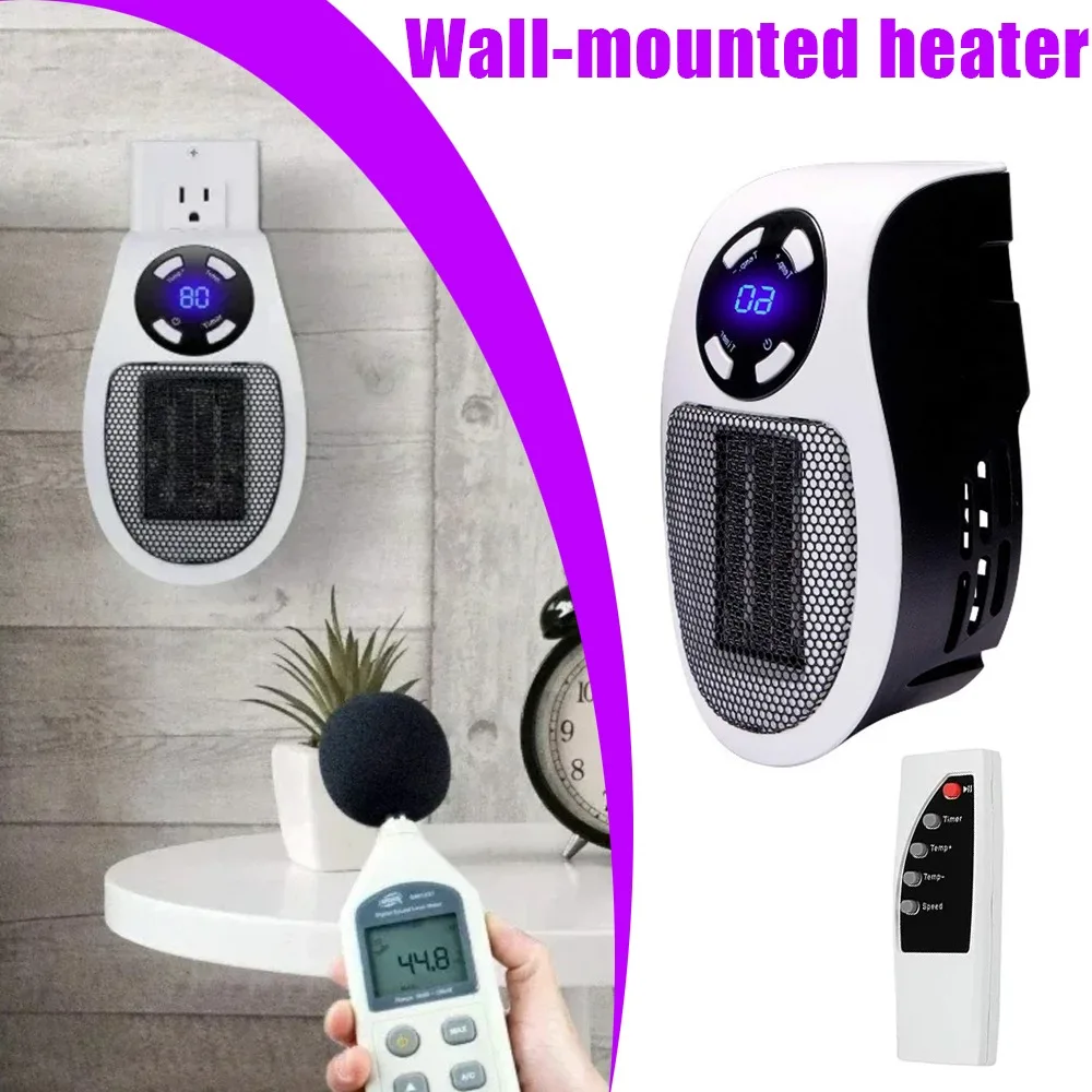 Electric Wall Heater Mounted Powerful Fast Heating Stove For Indoor Bedroom Living Room Kitchen Study Office Space Heater