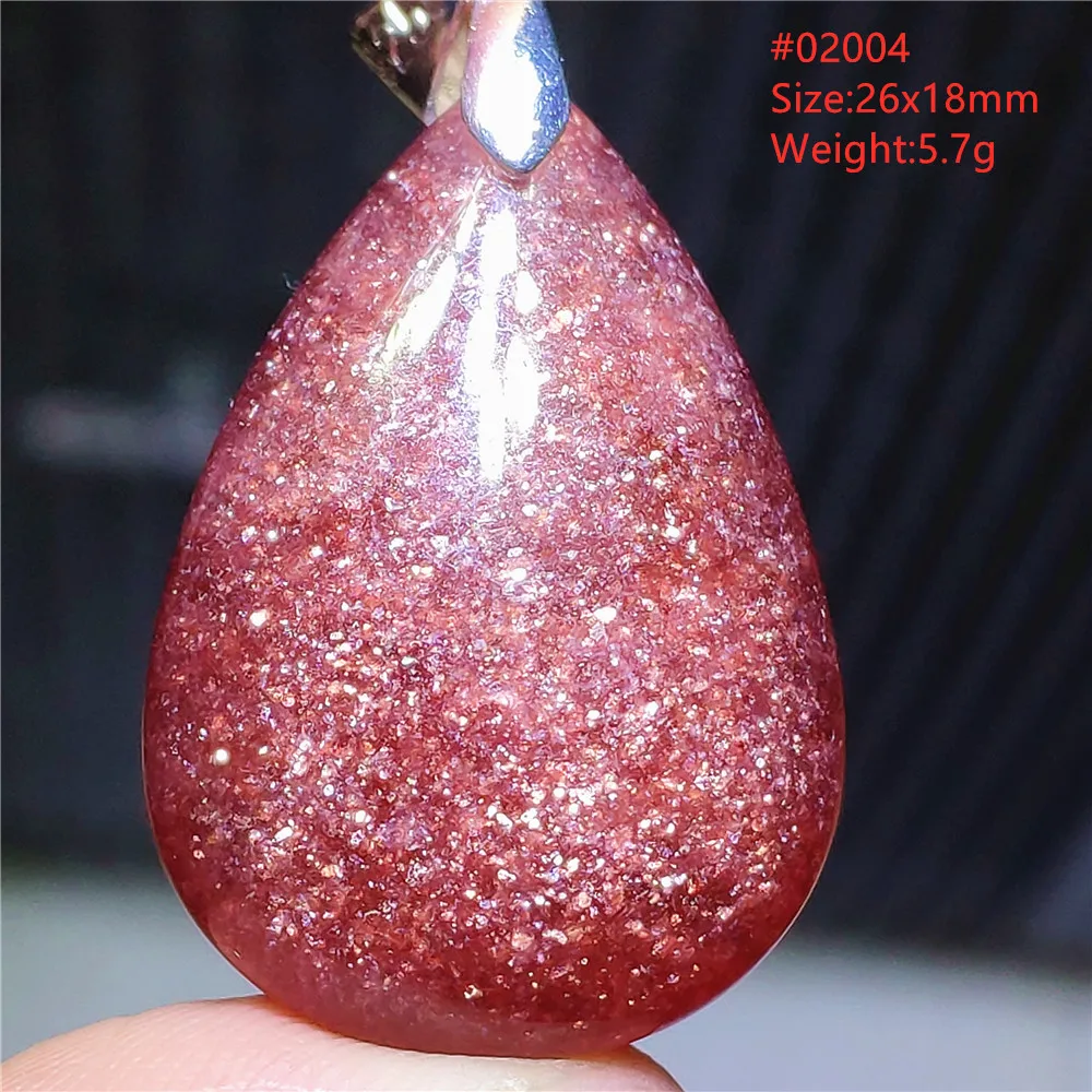 

Natural Red Strawberry Quartz Pendant Heart Clear Water Drop Women Star Light Ice Red Strawberry Quartz Pendant Jewelry AAAAA