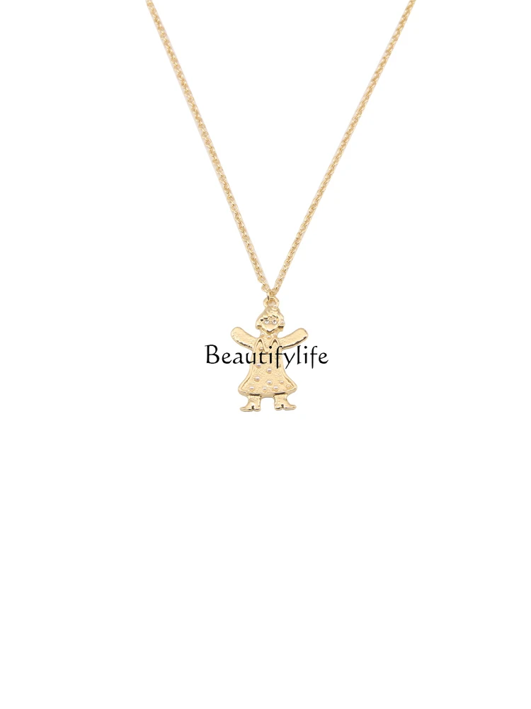 

Gold-plated retro-textured rhinestone pearl long accessories