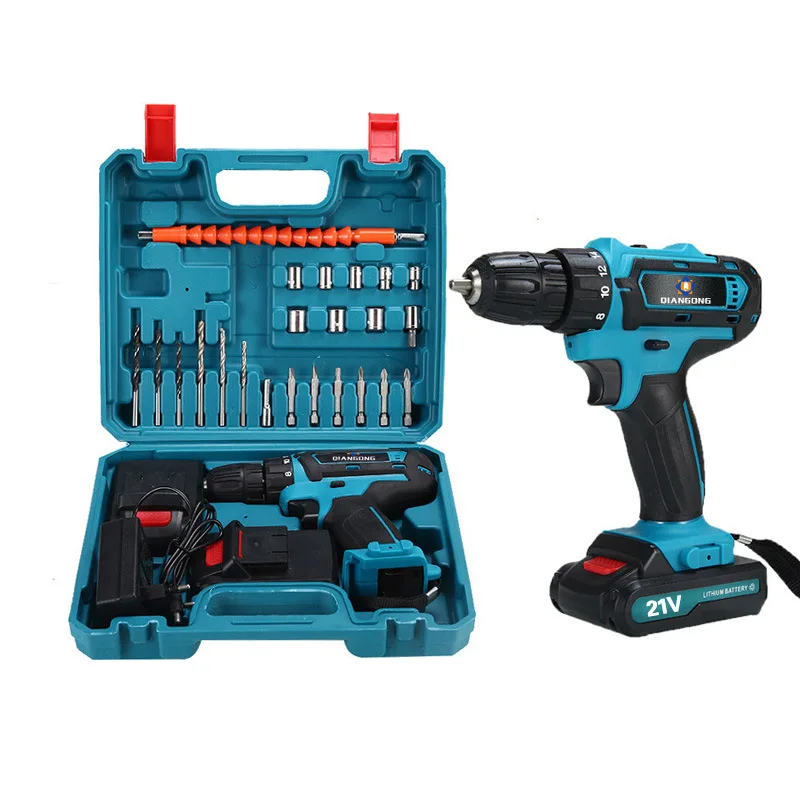 Brushed Rechargeable Lithium   High-Power High-Speed Handheld  Screwdriver Double-Speed Electric Hand Drill