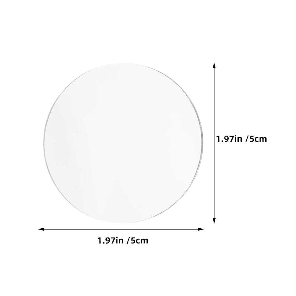 20個入り 丸型ガラスミラータイル フレームレス サークル型トレイ DIYクラフト 化粧鏡 ホームデコレーション ウェディングテーブルセンターピース用