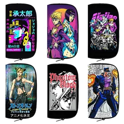 Anime JoJo Bizarre Adventure Wallet Women Credit ID Card Holder Canvas Killer Queen Coin Money Bags Teenager Casual Long Wallet