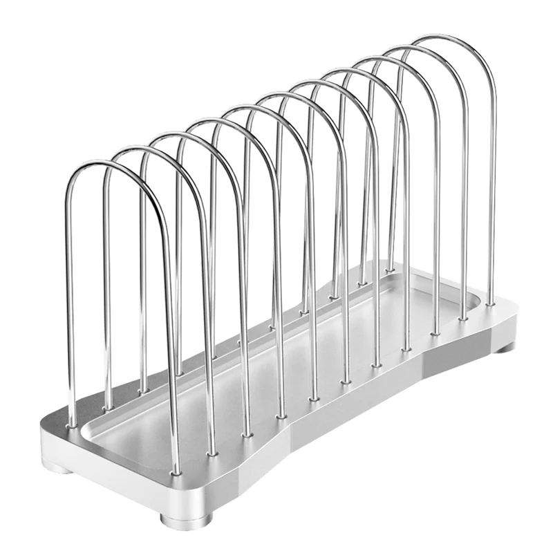 B49C Vinyl Record Display Rack Metal Stand For 7" And 12" Albums 10-Slot Organizer For Music Lovers For Home And Office Silver