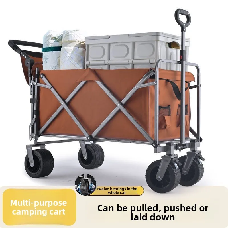 

Hxl camping cart - all-in-one push & pull outdoor camping handcart for market stalls