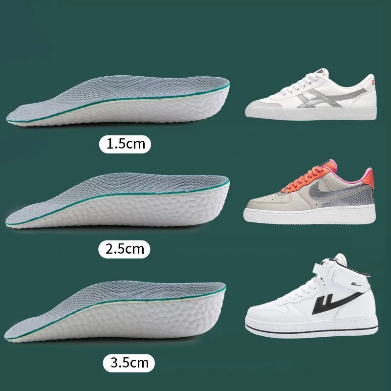 Height Increase Insoles Arch Support Height Increase Insoles Light Weight Soft Elastic Lift Soft Elastic Lifting For Men Women