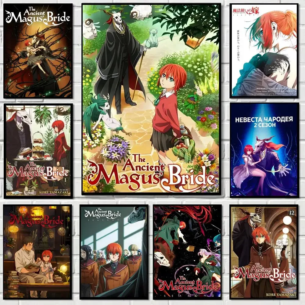 The Ancient Magus Bride Anime Fantasy Poster Self-adhesive Decal Living Room Bedroom Party Bar Decor Moisture-proof