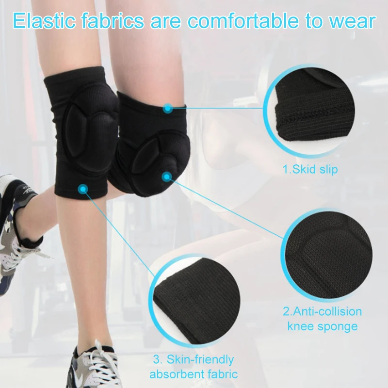 Turtle Shell Sponge Knee Pads Bend Freely, Skin-Friendly Breathable Thick Elastic Sports Knee Pads Cycling Pads Sports Safety