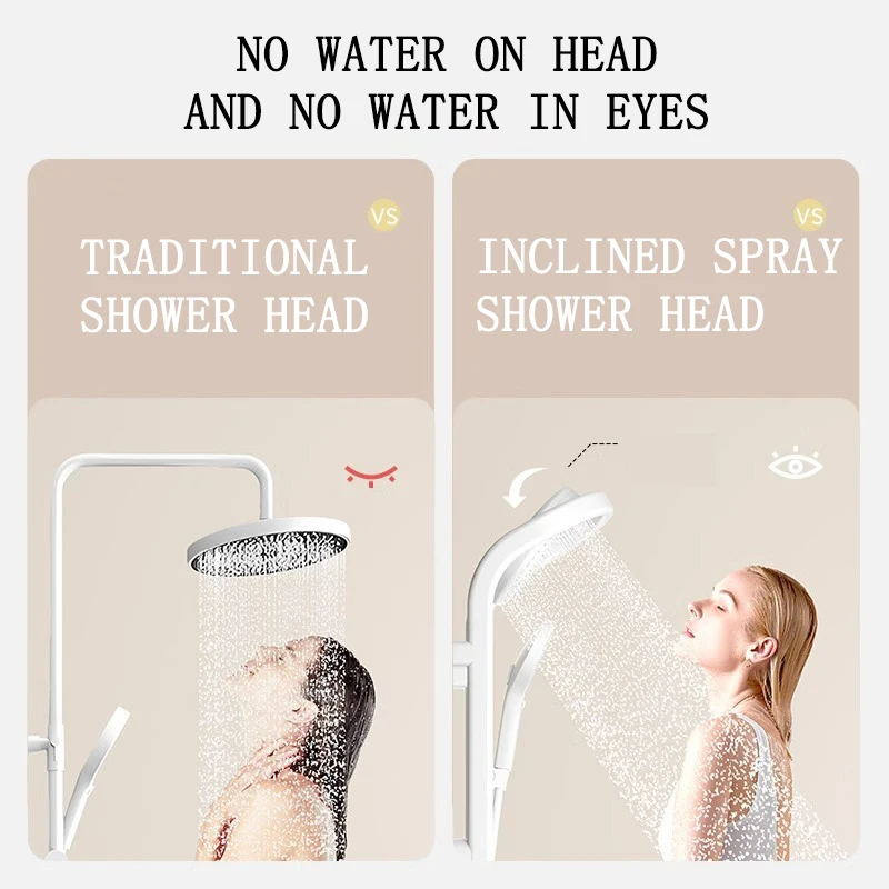 Système de douche de salle de bains à Diode électroluminescente moderne de luxe, ensemble de robinets de haute qualité à Double poignée