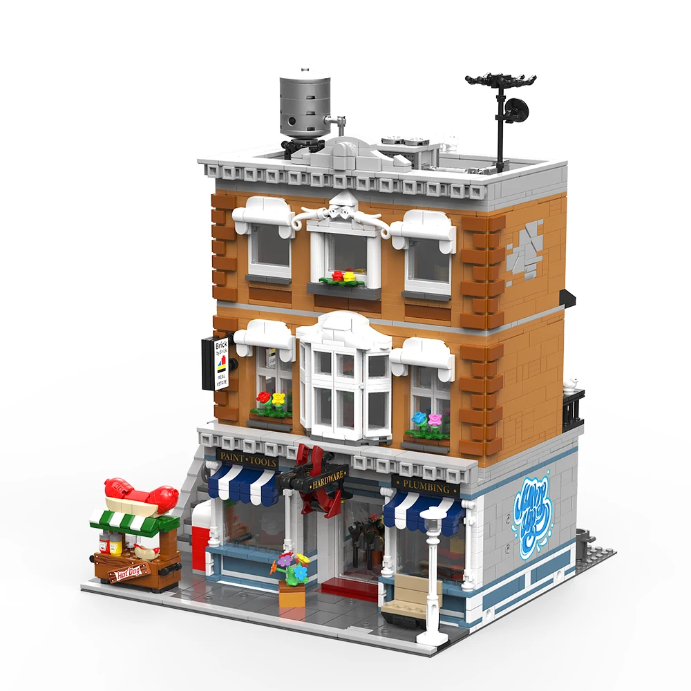 Hardware Store Gebouwen Sets, City Apartment Store Architectuur Modulaire Bouwstenen Model, Idee Cadeau voor Volwassenen Kinderen 3642pcs - afbeelding 2