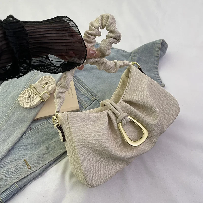 

2025 Ready! Women's Cloud - Shaped Underarm Bag - Simple Pleated Design, Sweet Style, High - End Texture for Niche Fashionistas