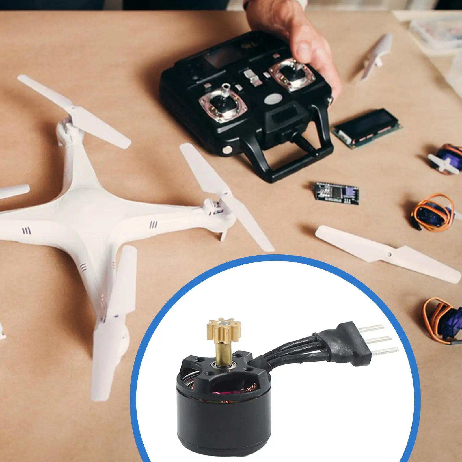 Motor de helicóptero RC, ligero, fácil de instalar, piezas de repuesto de motor resistentes, accesorio DIY para modelo de Hobby K160, juguete de avión RC