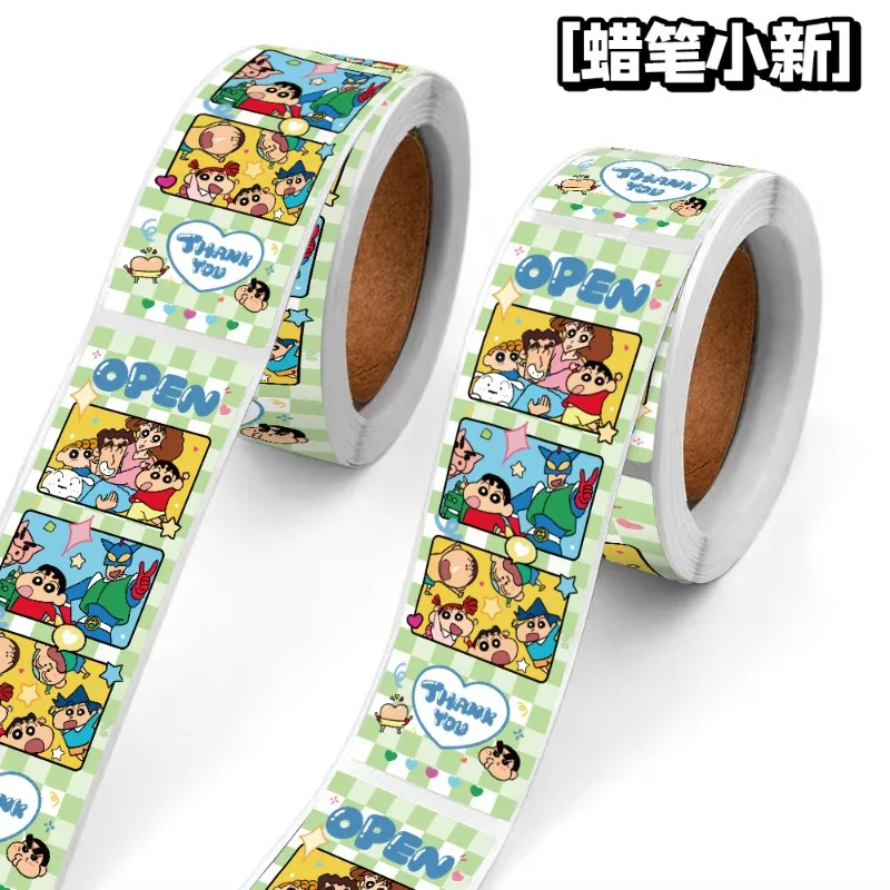 

120pcs Cute Cartoon Crayon Shin-chan Graffiti Stickers Roll Kawaii Anime Sealing Labels Teacher Reward Encourage Sticker Gifts