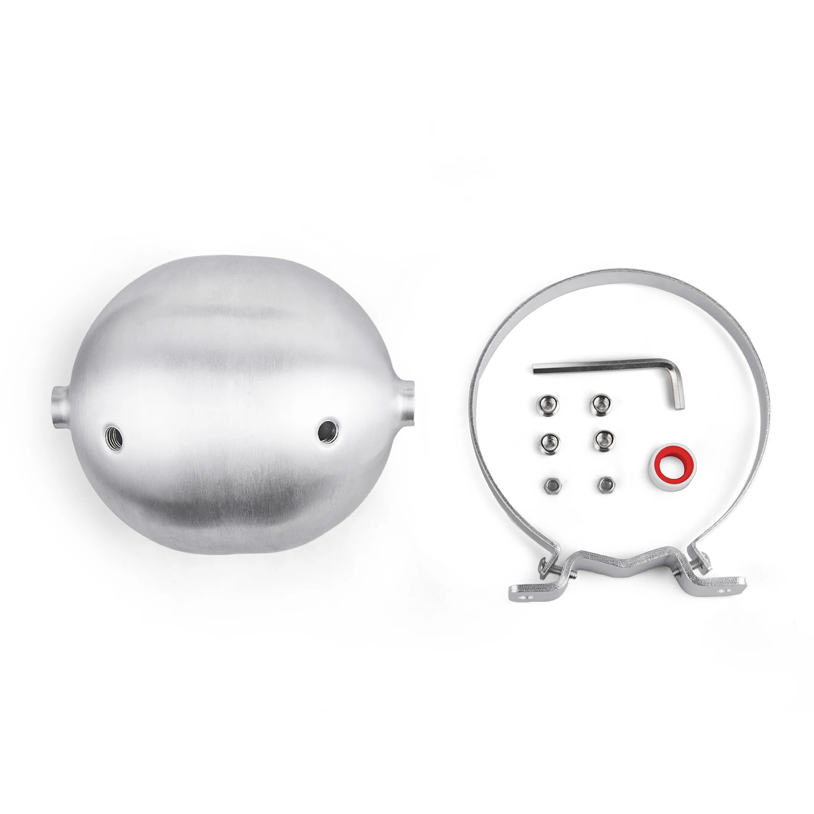 Универсальный алюминиевый бесшовный топливный бак. Подходит для 3-галонного воздушного бака системы подвески Air Ride. Торпедного типа большой емкости.