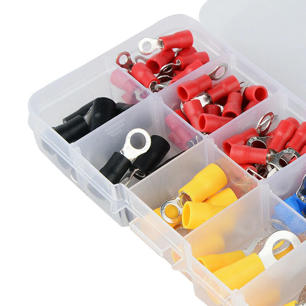 102Pcs Assorted Electrical Wire Connector Insulated Crimp Terminals Set