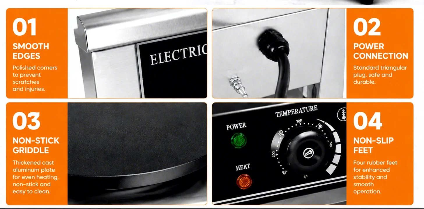 Multi-function electric breakfast maker and frying pan for making pancakes and waffles