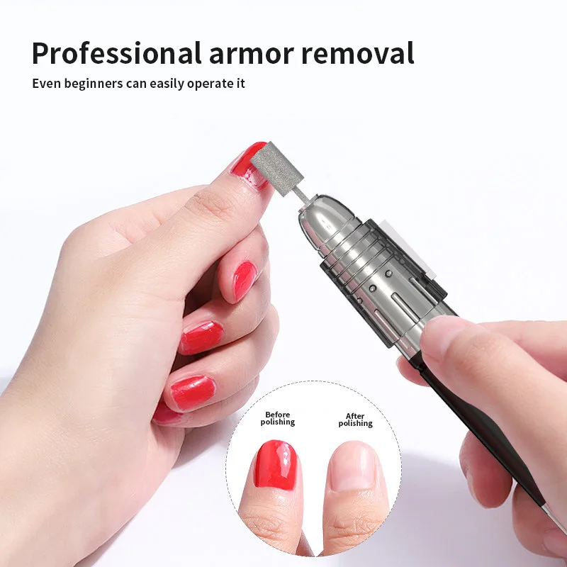 35000RPM Rechagable Nail Drill Manicure Machine With Brushless Motor Nail Salon Equipment For Nail Gel Remove Nail Sander