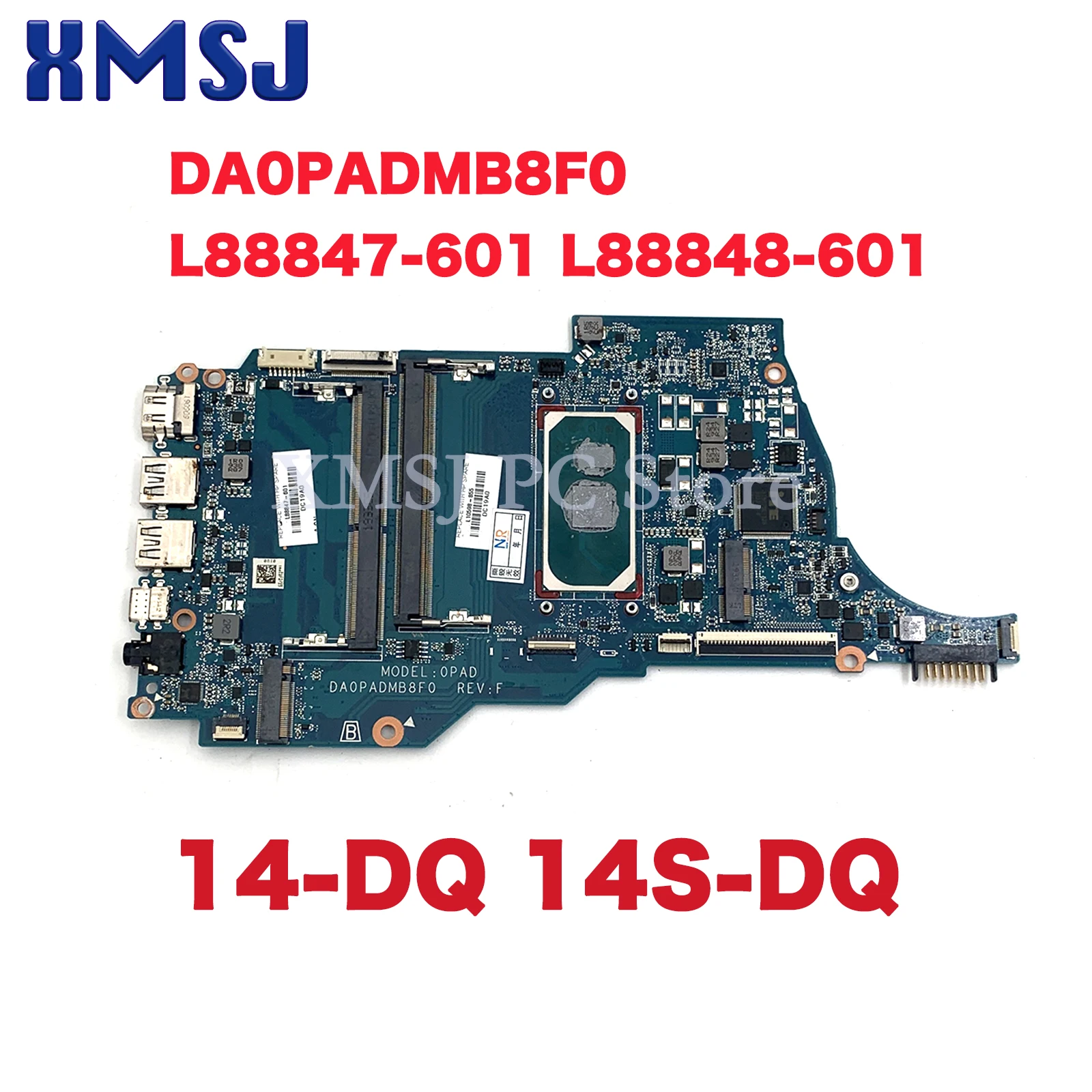 

For HP 14-DQ 14S-DQ Notebook Mainboard Laptop DA0PADMB8F0 L88847-601 L88848-601 i3 i5 10th Gen Motherboard Full Tested