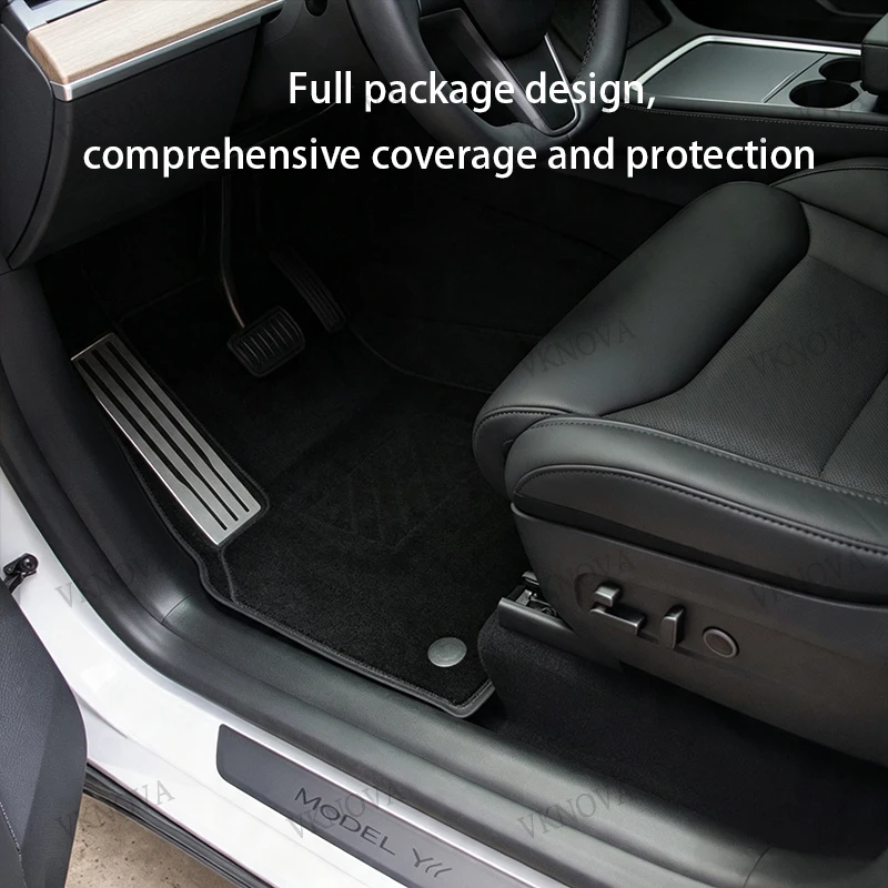 Front Rear Door Sill Guards For Tesla Model YL Launch 2026 TPE Inner Protector Cover Plate Trim Anti-Dirty Bumper Welcome Pedal