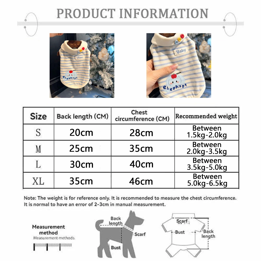 Camiseta rayas verano para perros y gatos – Chaleco fino para razas pequeñas - imagen 5