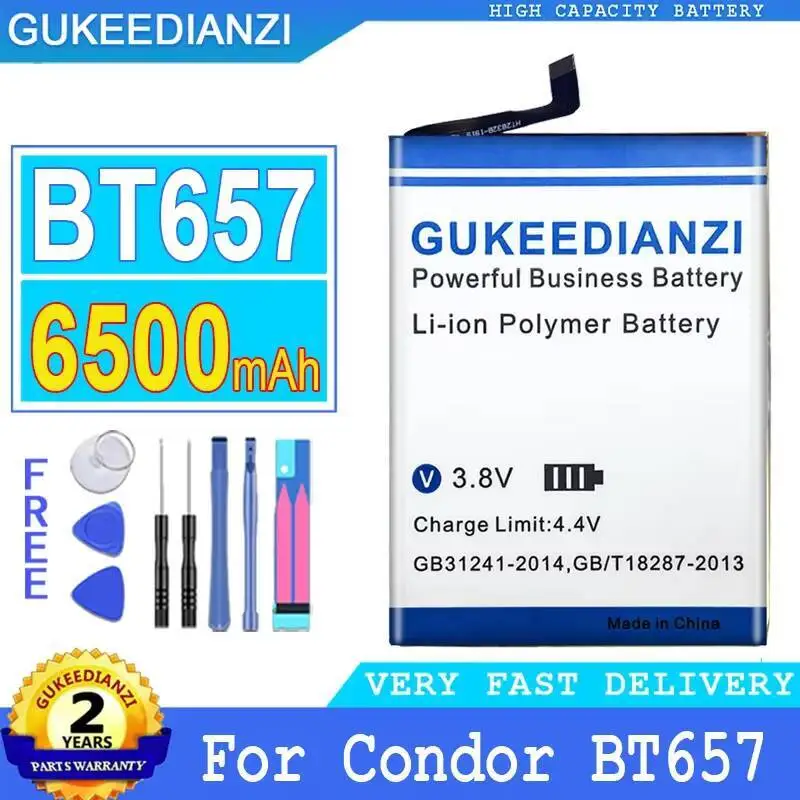 

Долговечная батарея для мобильного телефона, надежная замена для Condor BT657 6500 мАч